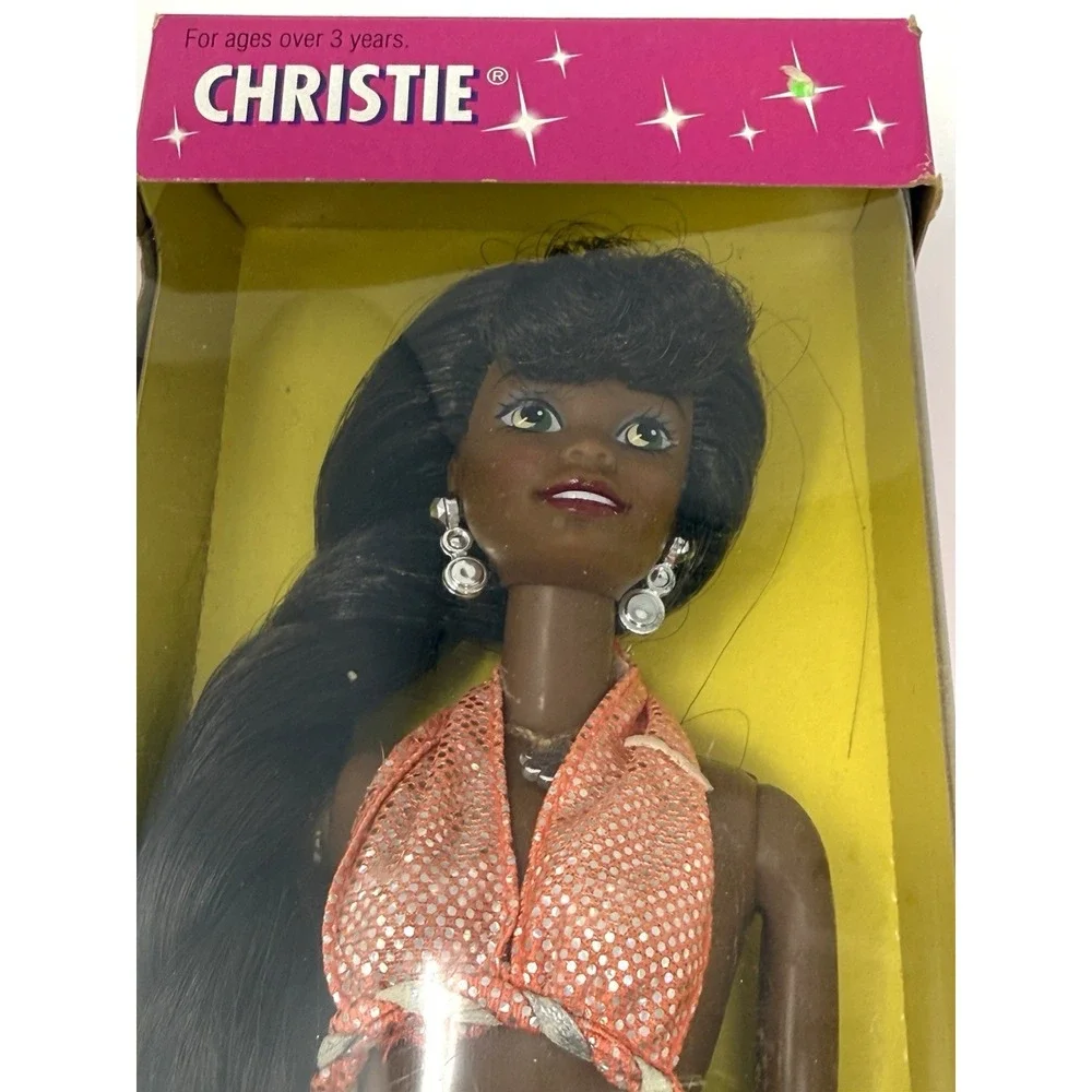 1995 Mattel Sparkle Beach Christie Barbie Doll #14355 NRFB Bracelet Vintage